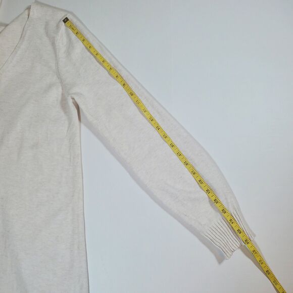 Splendid x @Cellajane Women's Maxi Sweater Dress Medium Cream Oversized Deep V - Picture 11 of 12